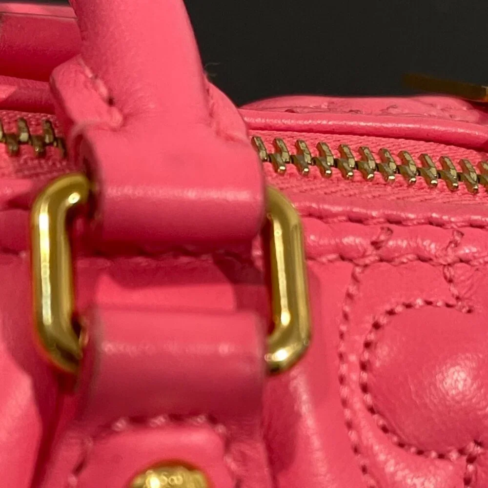 Louis Vuitton Papillon BB Pink Calfskin Hand/Shoulder Bag (JB1423)